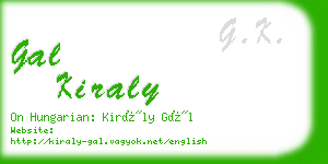 gal kiraly business card